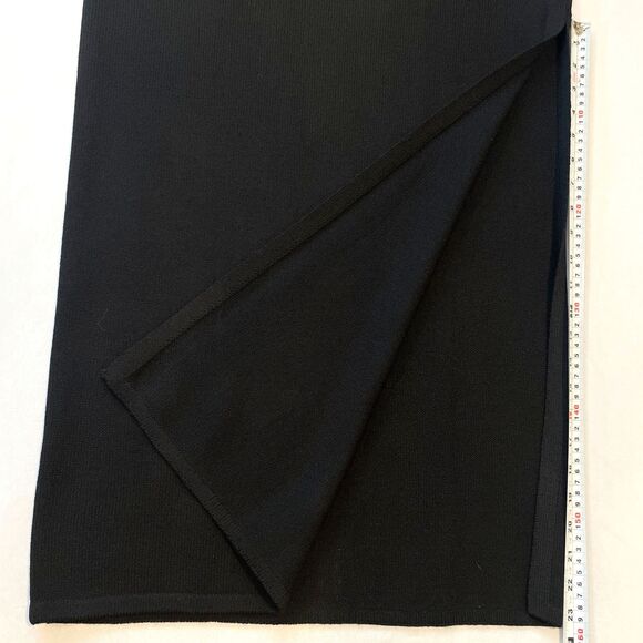 ~ ST. JOHN 4 Skirt Black Maxi Long Pencil Straight Sheath Side Slit Lux Knit 6 8 - Picture 5 of 11